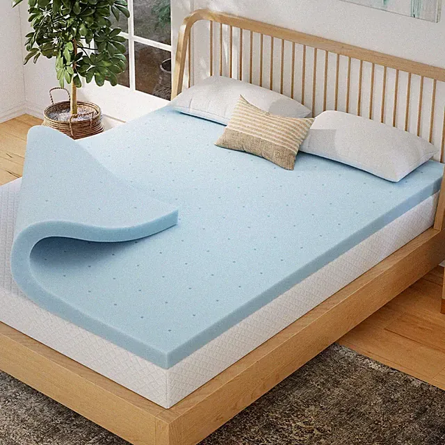 2 Inch Full Memory Foam Mattress Topper, Cooling Gel Infused & Pressure Relievin