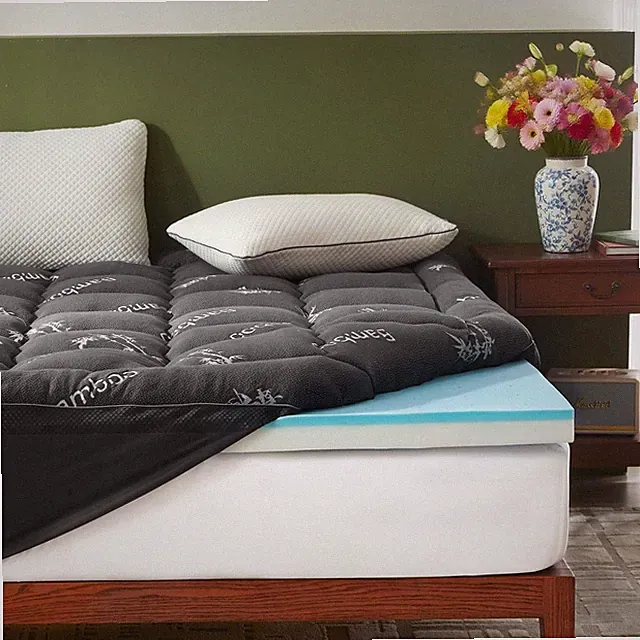4 Inch Memory Foam Mattress Topper King,2-in-1 Dual Layer Design (2" Gel Memo...