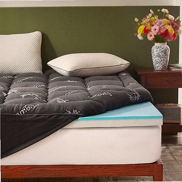 4 Inch Memory Foam Mattress Topper Queen,2-in-1 Dual Layer Design (2" Gel Memory