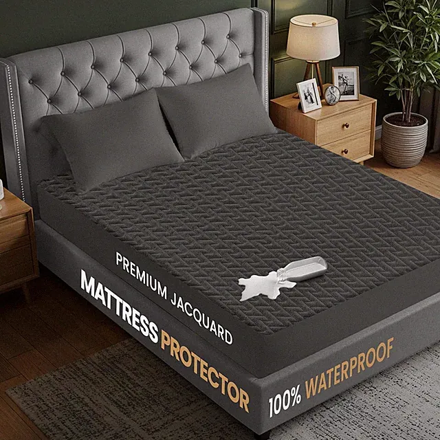 Mattress Topper 1 Inches Thick Quilted Cooling Mattress Pad Queen Size Gray