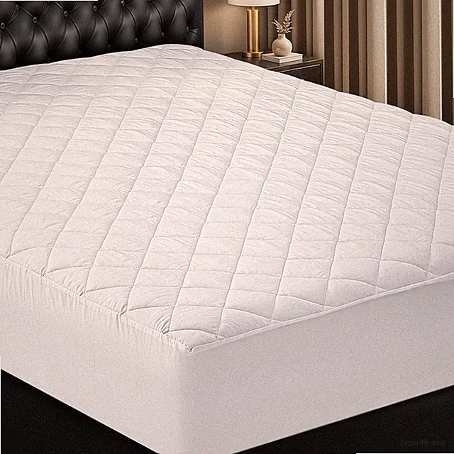 Mattress Topper Cooling Quilted Mattress Pad Queen Size White up to 16in Thick