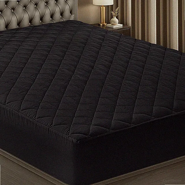 Quilted Fitted Mattress Pad, Queen Size, Elastic Fitted Mattress Topper Prote...