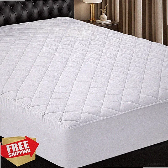 Utopia Queen Mattress Pad, White, 16" Deep Pocket, Quilted Topper