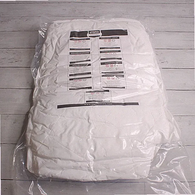 Utopia Quilted Mattress Pad Full Size White Elastic Deep Pocket Bed Topper
